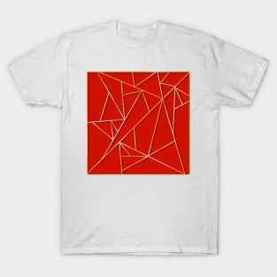 Red Mosaic Design T-Shirt